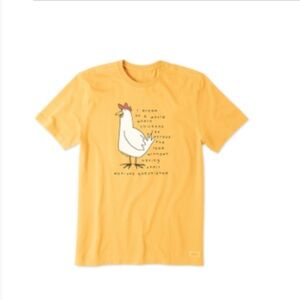 Life Is Good Mustard Short Sleeve Tee